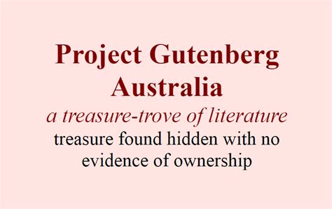 project guttenberg|project gutenberg australia home page.